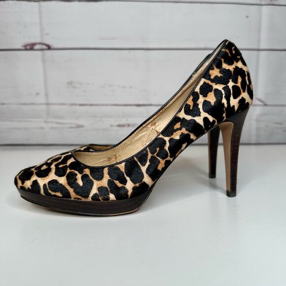 Coach | Giovanna Calf Hair Leopard Print Heels size 6.5 - Picture 9 of 10